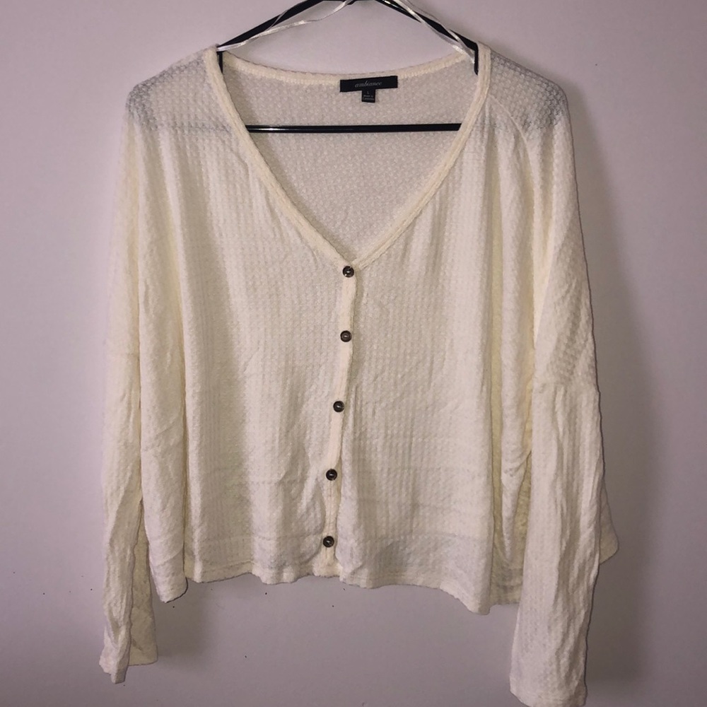 Crop white button up top